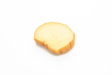 potatoes bread sliced on white background