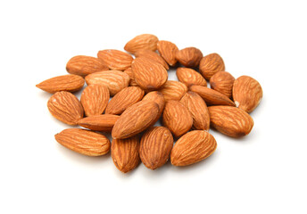 Almonds isolated on white background