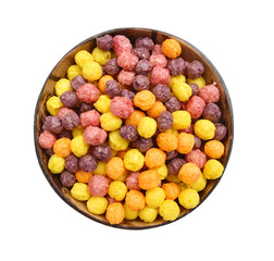 Delicious and nutritious fruit cereal loops flavorful, healthy and funny addition to kids breakfast