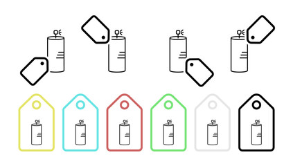 Insecticide vector icon in tag set illustration for ui and ux, website or mobile application