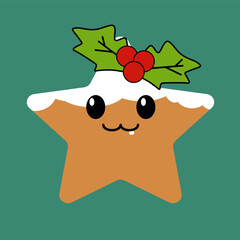 Galleta de estrella de navidad