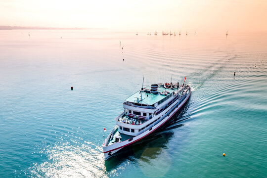 Excursion boat on Lake Constance, Friedrichshafen, Germany