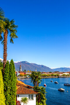 Boats on Lago Maggiore, Ascona, Ticino, Switzerland