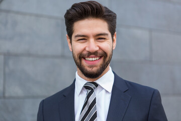 Portrait of bearded young businessman