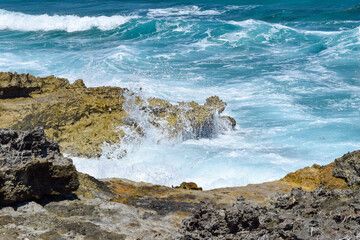 Caribbean Rocks and Waves 814