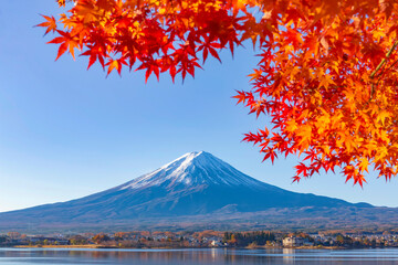 【山梨県】河口湖の紅葉と富士山