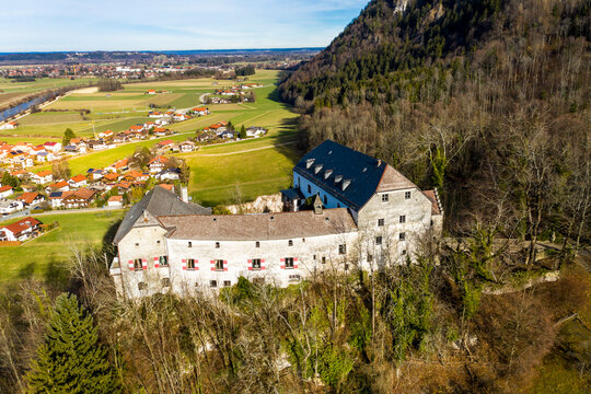 Germany, Marquartstein, Bavaria, Aerial view of&Ocirc;&oslash;&Omega;Marquartstein Castle in summer
