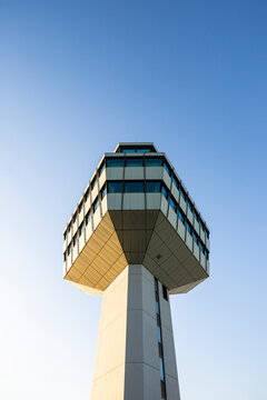 Germany, Berlin, Air traffic control tower&Ocirc;&oslash;&Omega;of&Ocirc;&oslash;&Omega;Berlin Tegel Airport