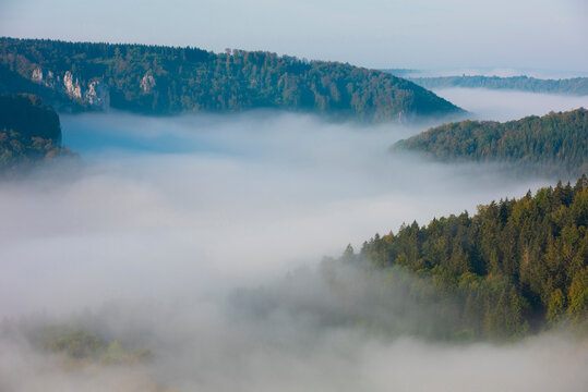 Beautiful view of Danube Valley at Beuron, Swabian Alb, Germany