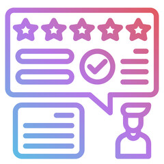 review gradient icon