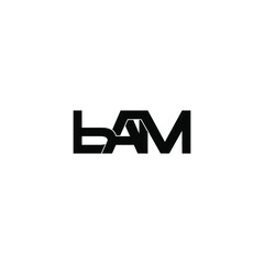 bam initial letter monogram logo design