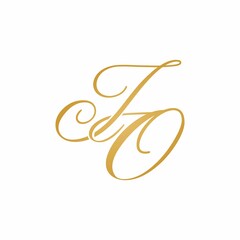 JO initial monogram logo