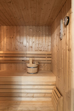 Bucket On Seat In Sauna