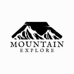 Mountain Explore adventure logo vector image