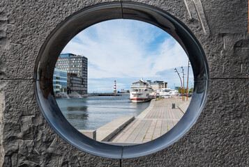 Sweden, Art installation in the harbor of Malmoe