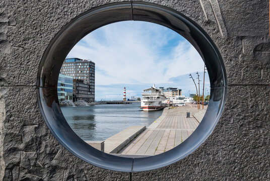 Sweden, Art installation in the harbor of Malmoe