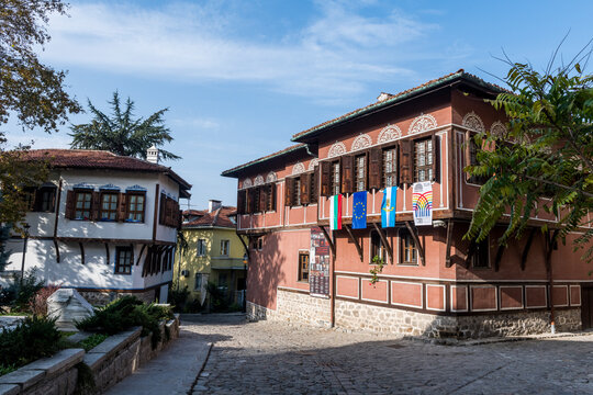 Cobbled streets in the old Town, Plovdiv, Bulgaria