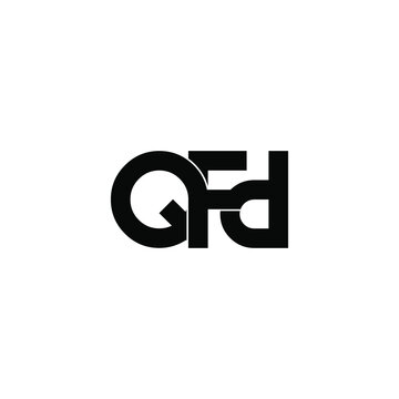 qfd initial letter monogram logo design