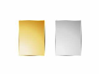 光沢を放つメタルプレート素材