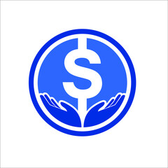 dollar sign icon with hands