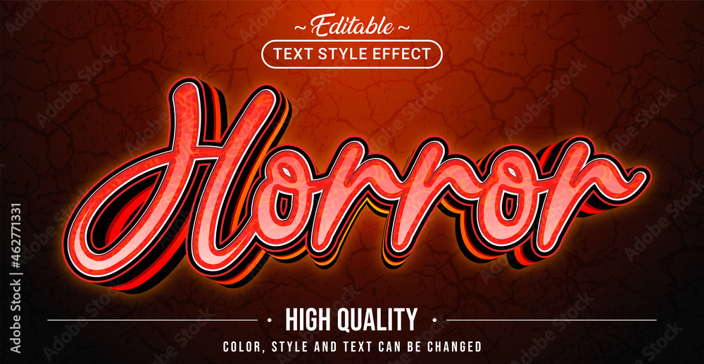 Poster Editable text style effect - Horror text style theme. Graphic Design Element.