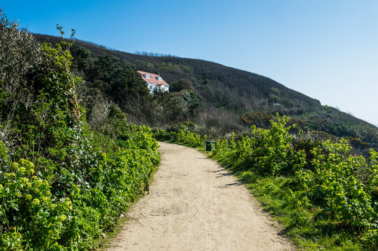 United Kingdom, Channel islands, Herm, foot path