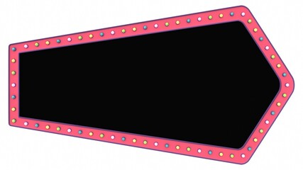 Pastel light board sign retro on white background. 3d rendering