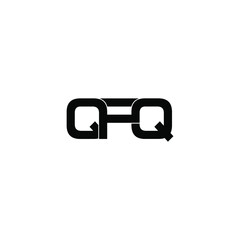 qfq initial letter monogram logo design
