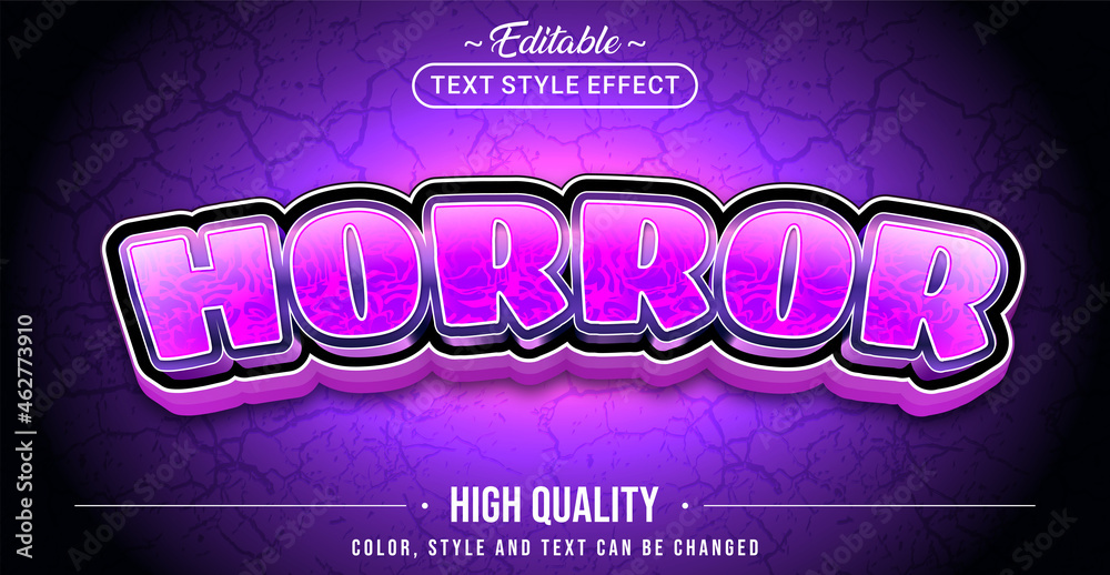 Poster Editable text style effect - Horror text style theme.