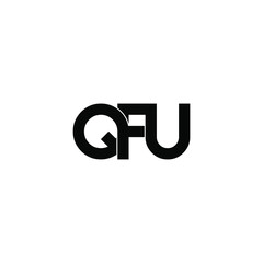 qfu initial letter monogram logo design