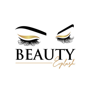 Beauty Eyelash Extension Logo Design Template