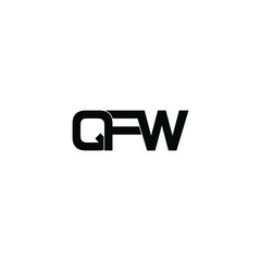 qfw initial letter monogram logo design