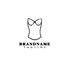 Obraz premium bustier logo cartoon icon design template simple isolated vector illustration