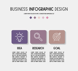 Infographic with business icons. Vector