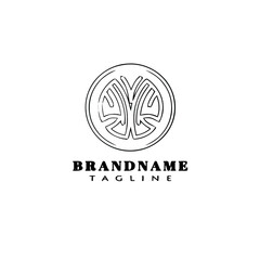 butterfly logo cartoon icon design template black isolated vector