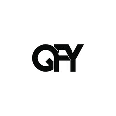 Obraz premium qfy initial letter monogram logo design