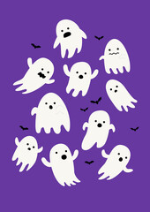 Vector illustration of Halloween day.