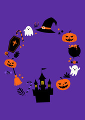 Vector illustration of Halloween day.