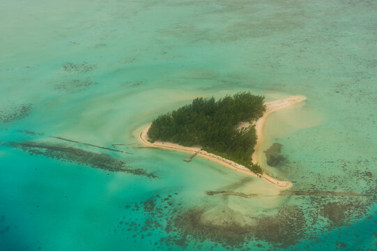 French Polynesia, Aerial view of Bora Bora, island