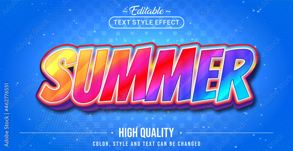 Poster Editable text style effect - Summer text style theme.