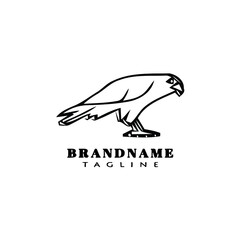 bird logo cartoon icon design template cute isolated vector illustration