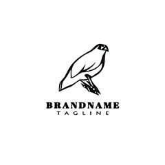 bird logo cartoon icon design shape black isolated vector illustration