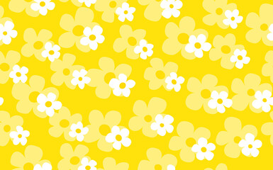 Floral seamless with hand drawn color flowers. Cute summer background. Modern floral compositions. Fashion vector stock illustration for wallpaper, posters, card, fabric, textile