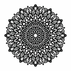 Vector round abstract circle. Mandala style.