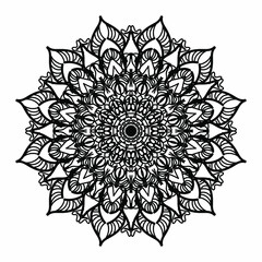 Vector round abstract circle. Mandala style.