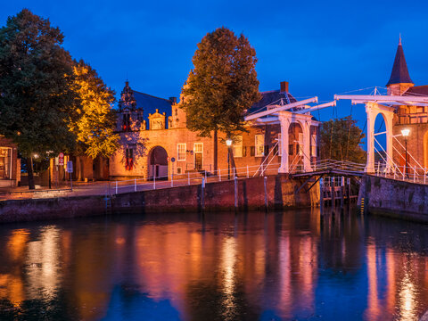 Zuidhavenpoort at dusk, Zierikzee, Netherlands