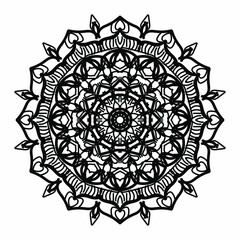 Vector round abstract circle. Mandala style.