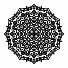Vector round abstract circle. Mandala style.
