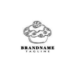 cake logo simple design template icon black isolated vector illustration