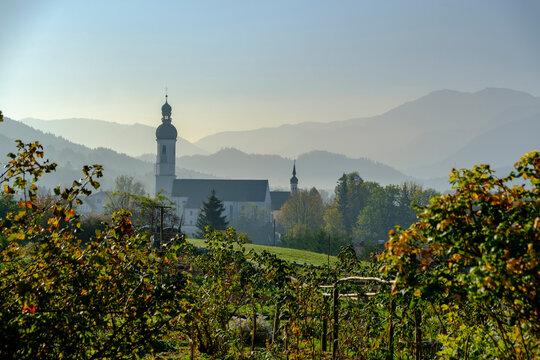 Germany, Bavaria, Upper Bavaria, Leitzach valley, Elbach, St. Andreas Church